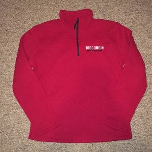 Wisconsin Badgers heavy long sleeve 1/4 Zip Jacket
